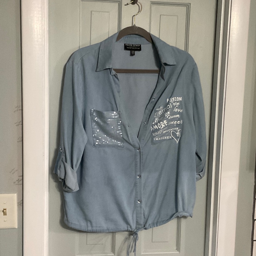 Frank Lyman Design Light Blue Shirt